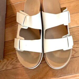 Nisolo Ella Flatform | Bone | Handmade Leather Sandal | Size 11 W